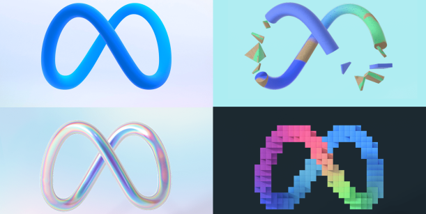 Meta logo repeated