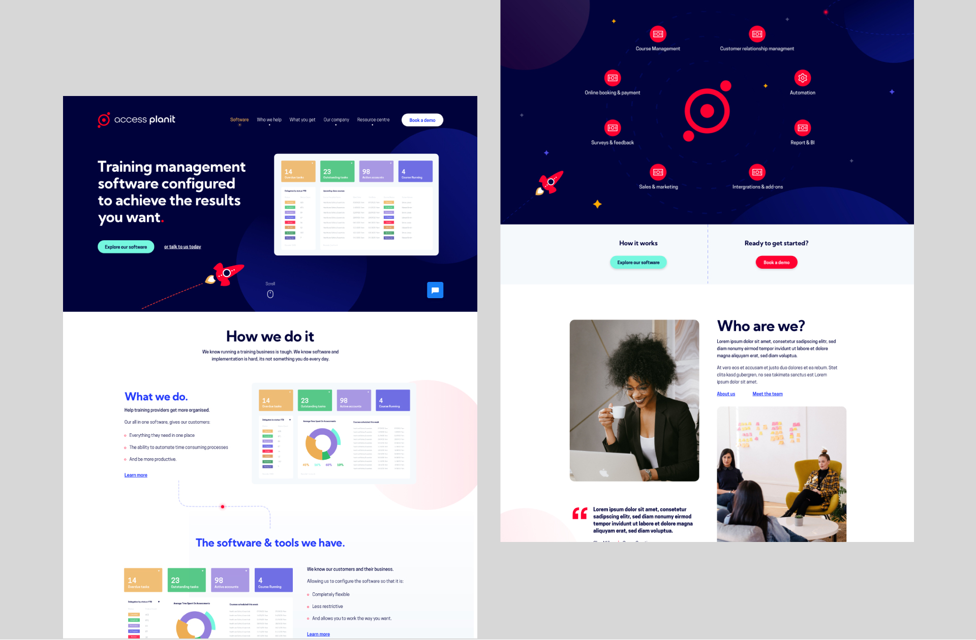 Website design for Access Planit's home page by Canny Creative