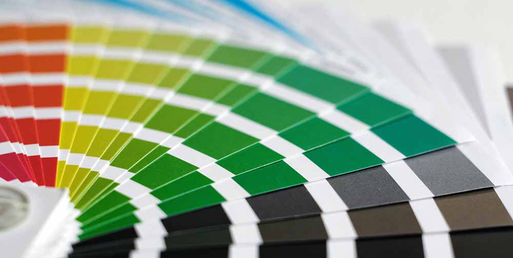 stack of colour swatches