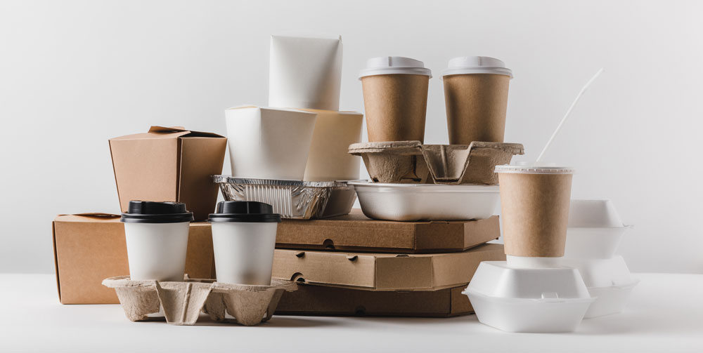 Blank food packaging design boxes