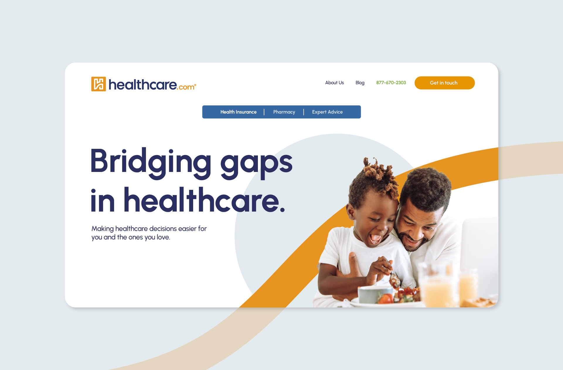 Healthcare - Website Homepage on Desktop