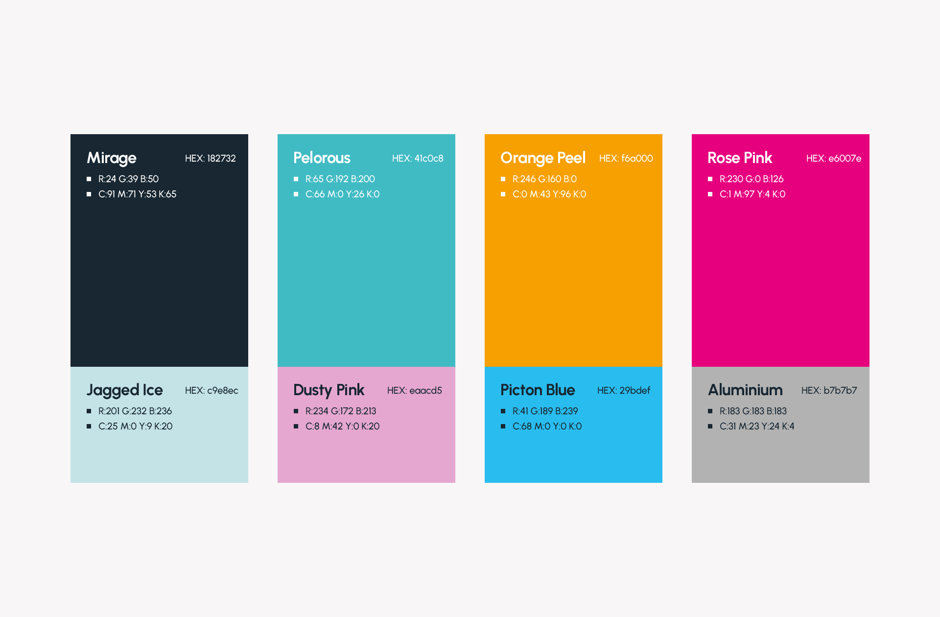 JBA Brand Colour Palette