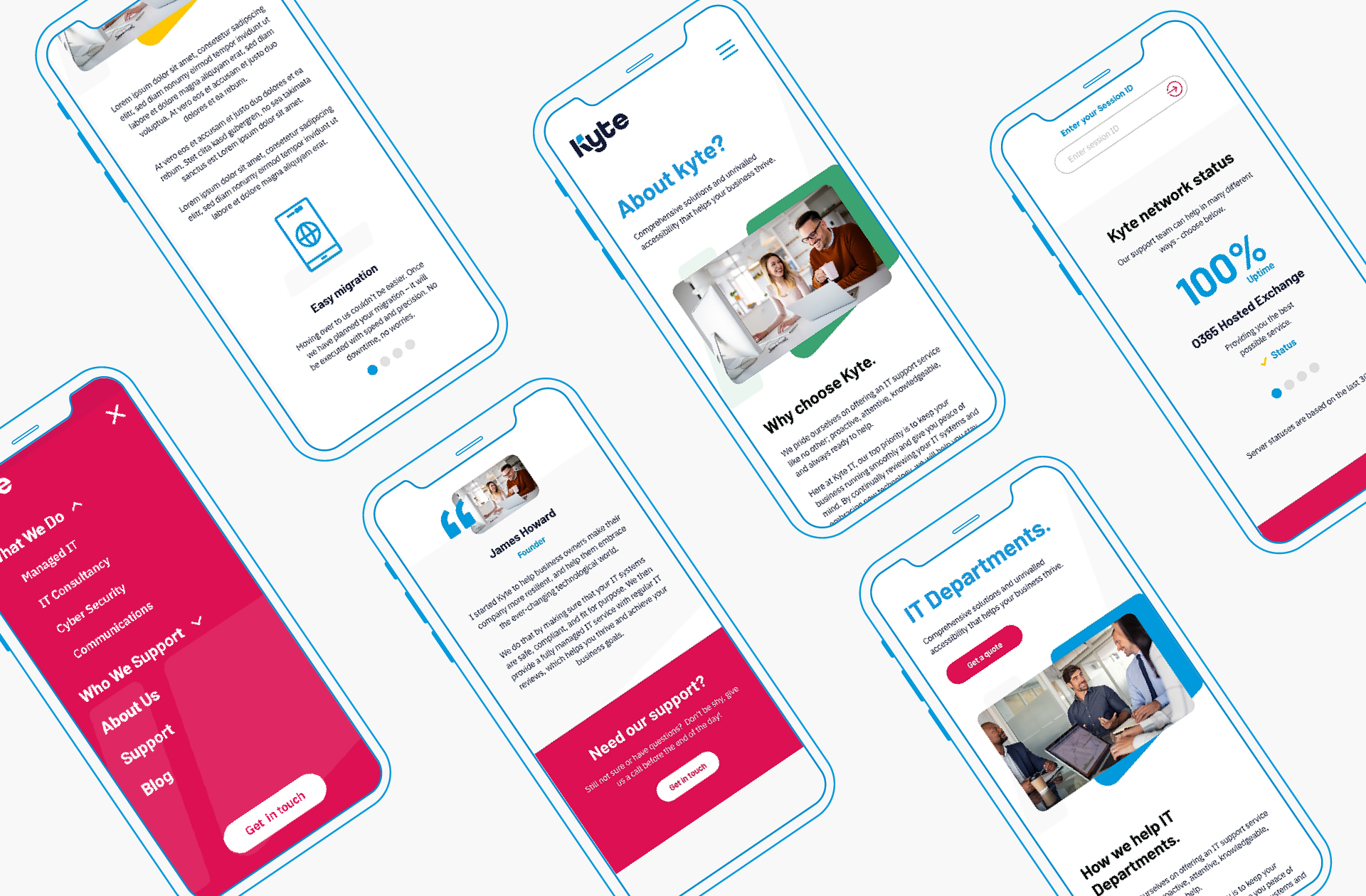Kyte - Website on Mobile