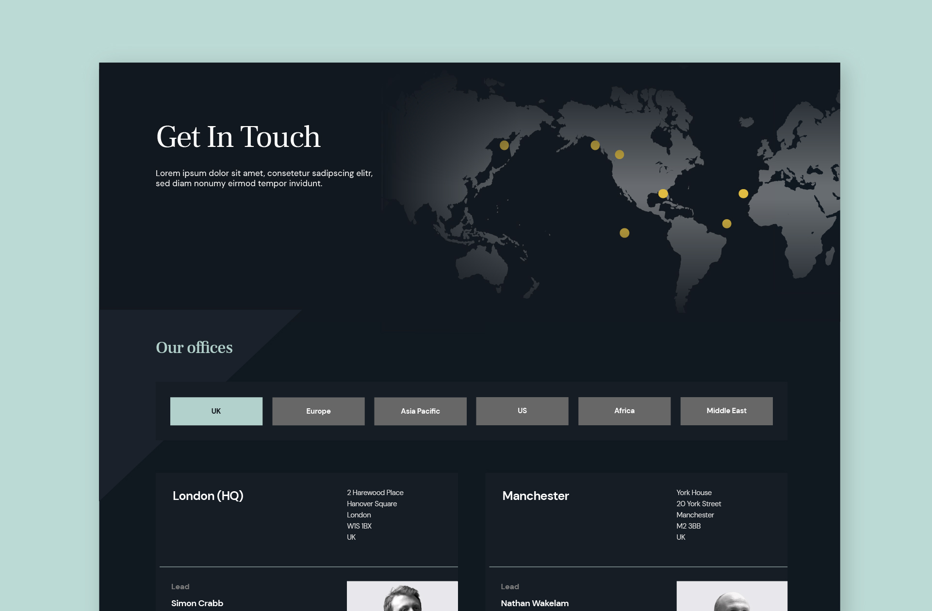Macdonald & Company - Get in Touch Website Page on Desktop