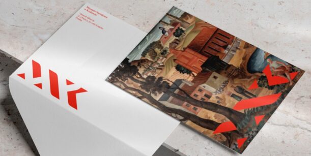 brochure and white envelope showing ink logo