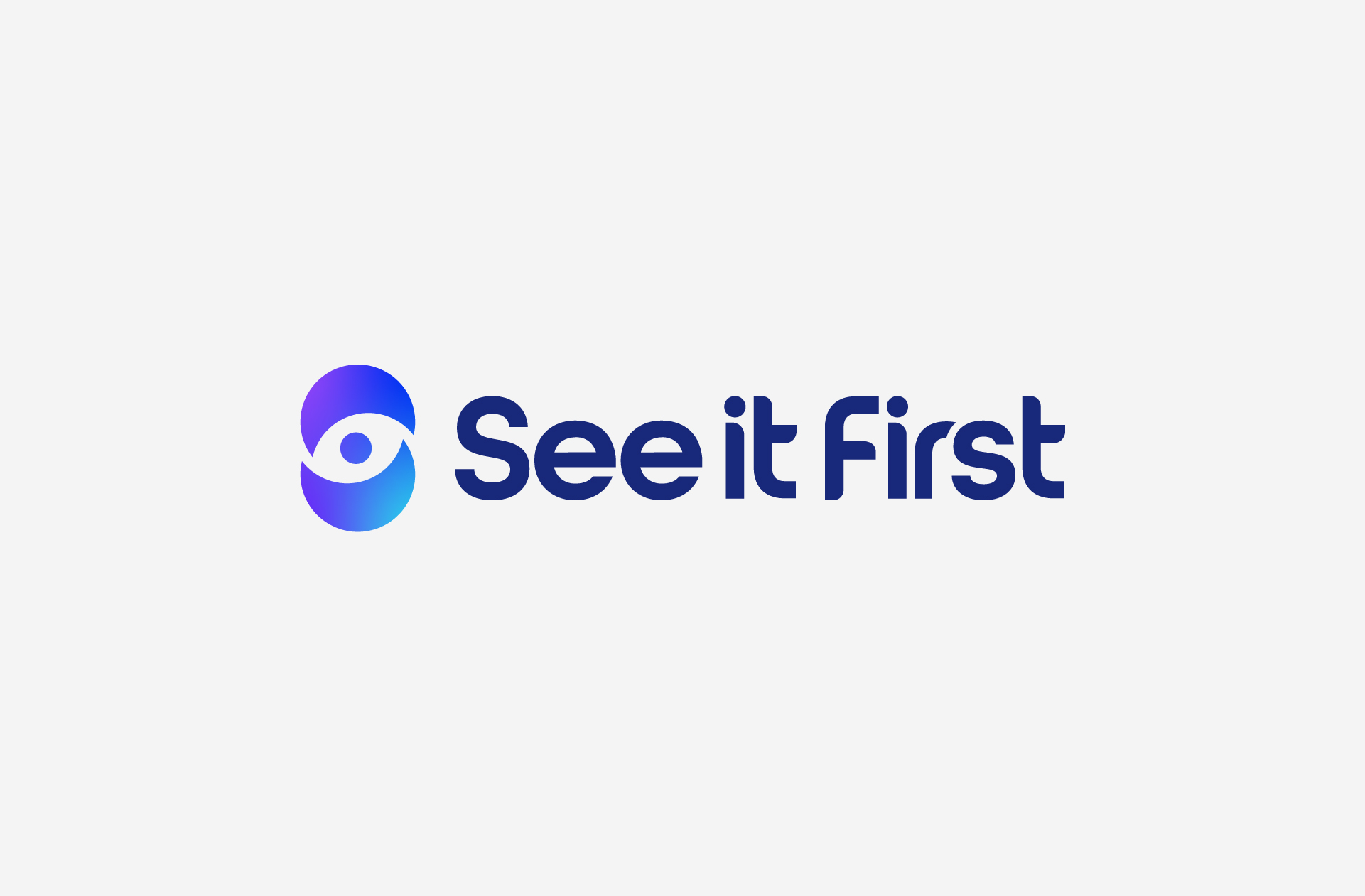 see it first wording and eye icon on white background