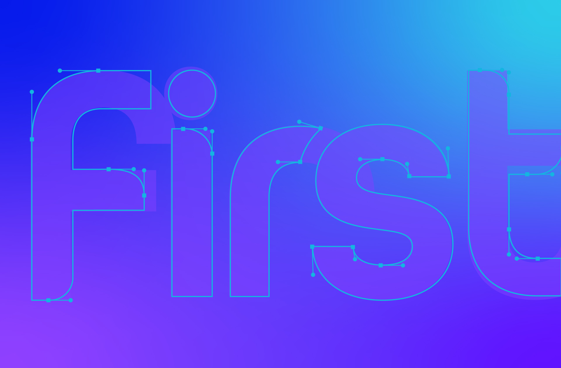 the word first on purple background