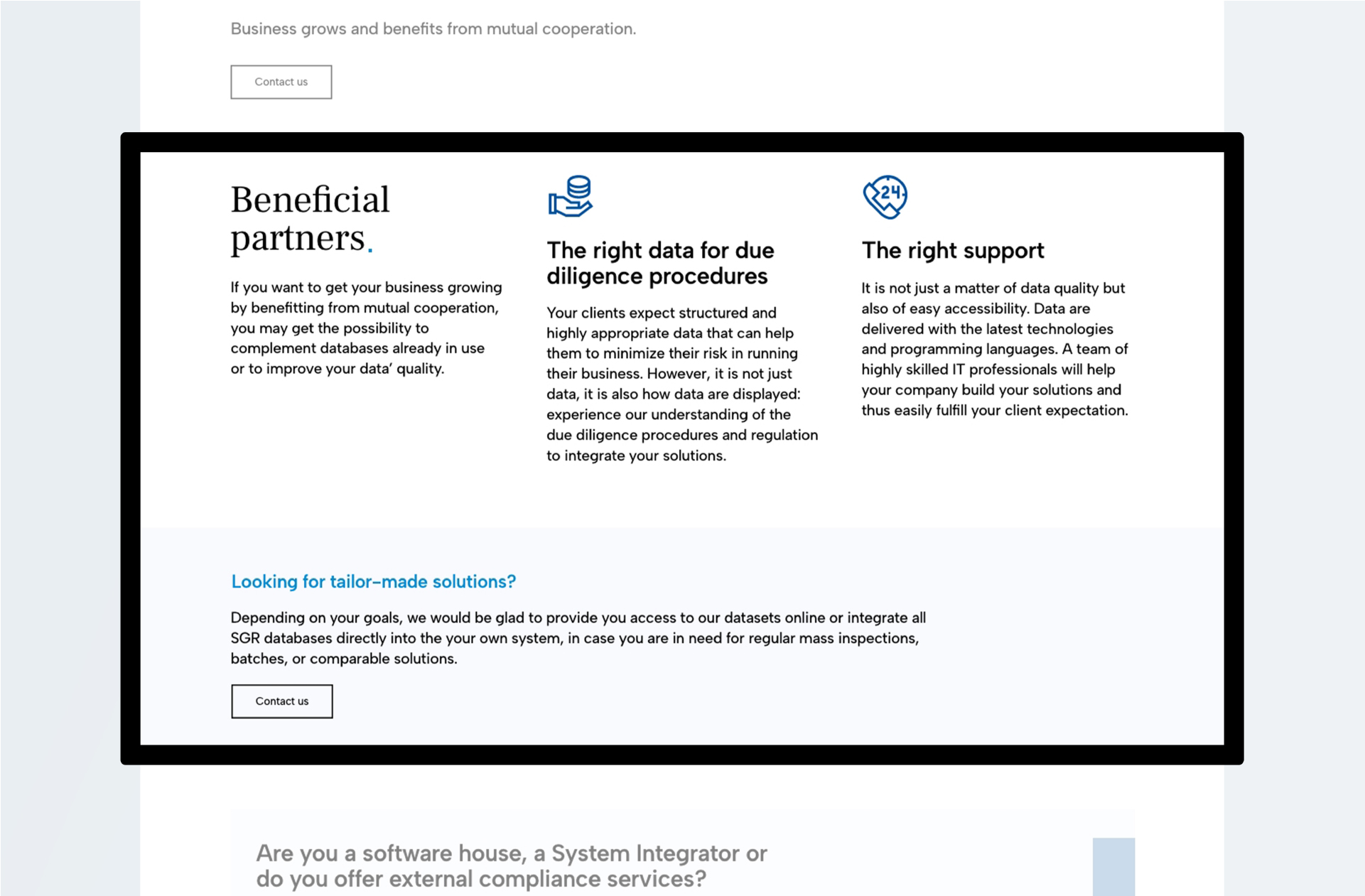 SGR Compliance - Website Section