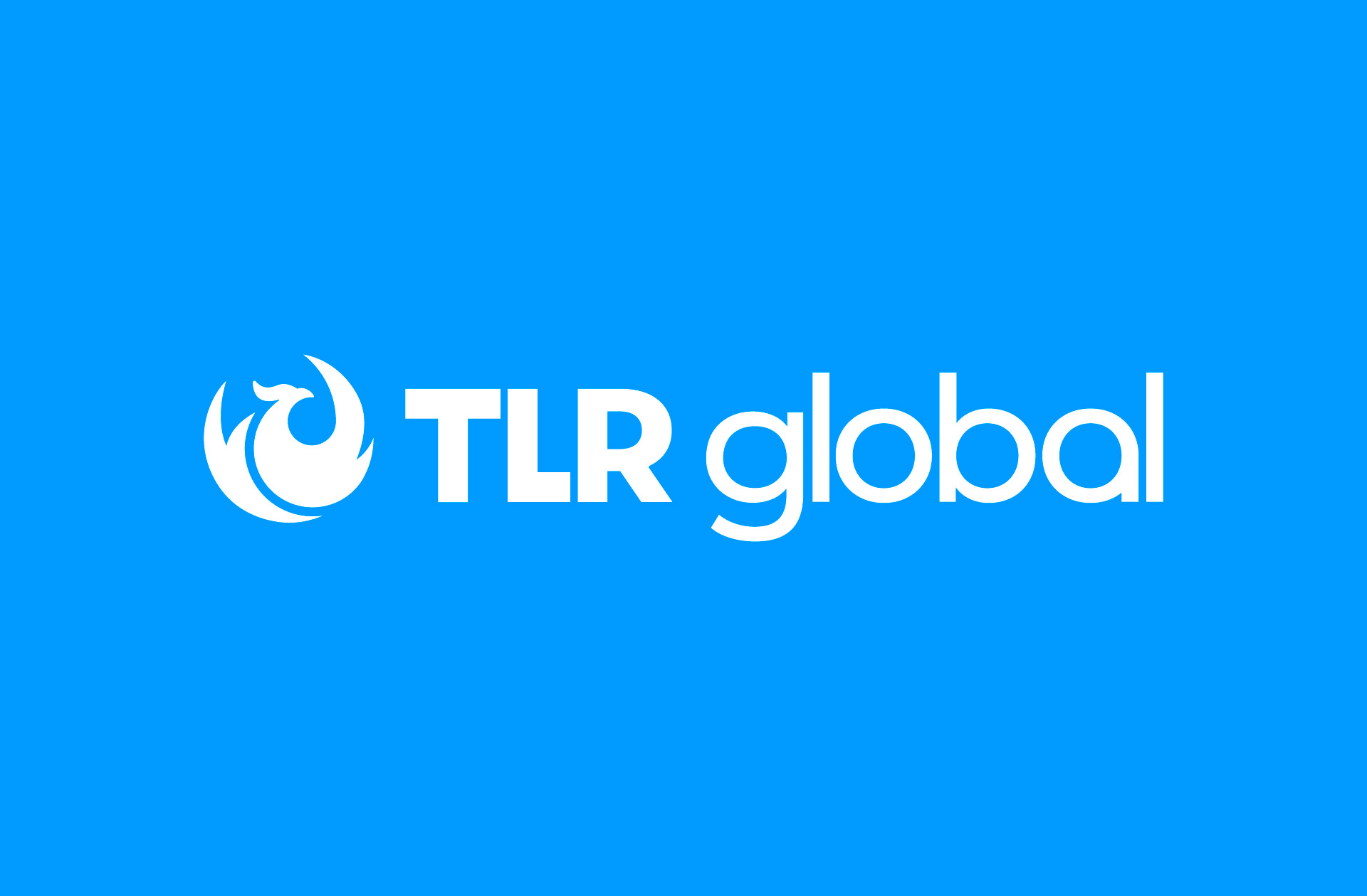 TLR reversed logo on blue