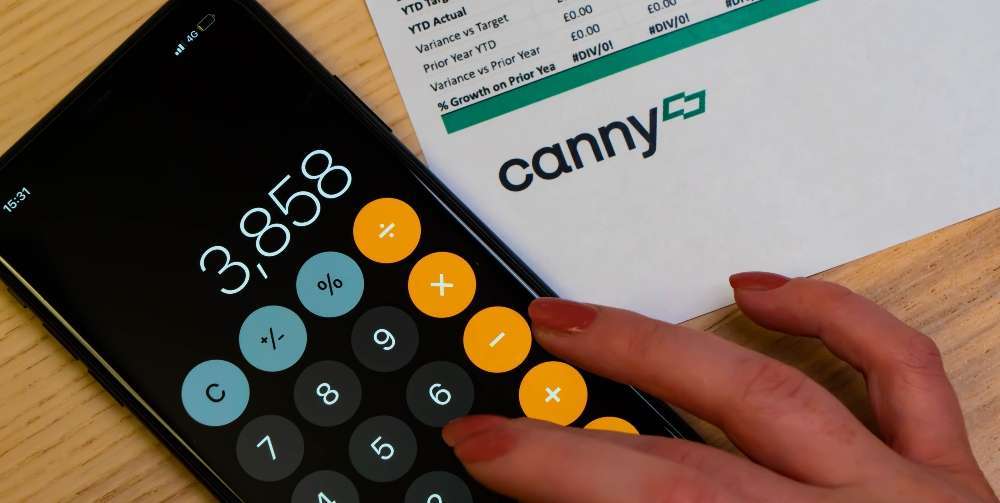 person using a calculator