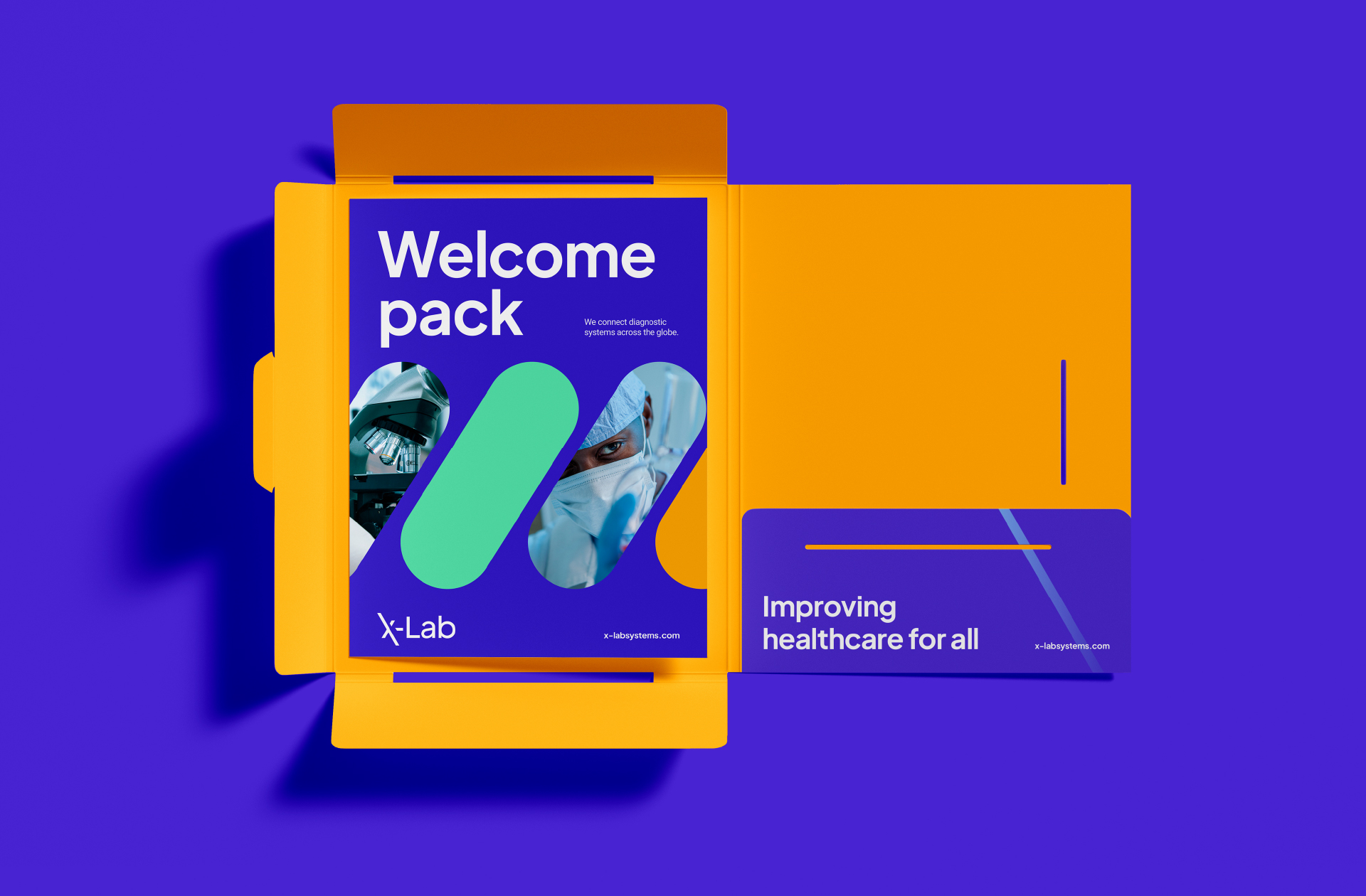 X-Lab welcome pack and marketing kit design