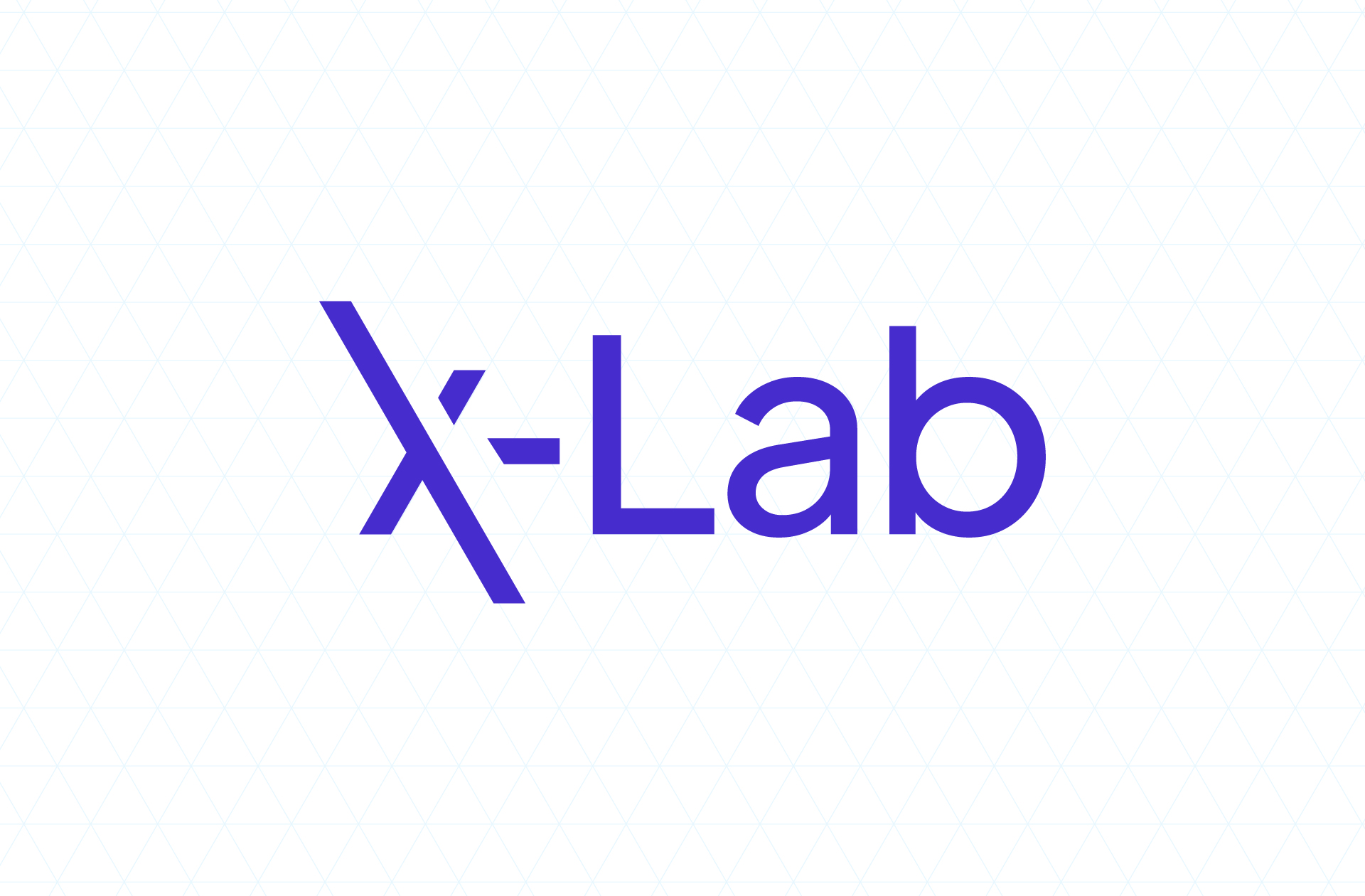 X-Lab full logo design on pattern background
