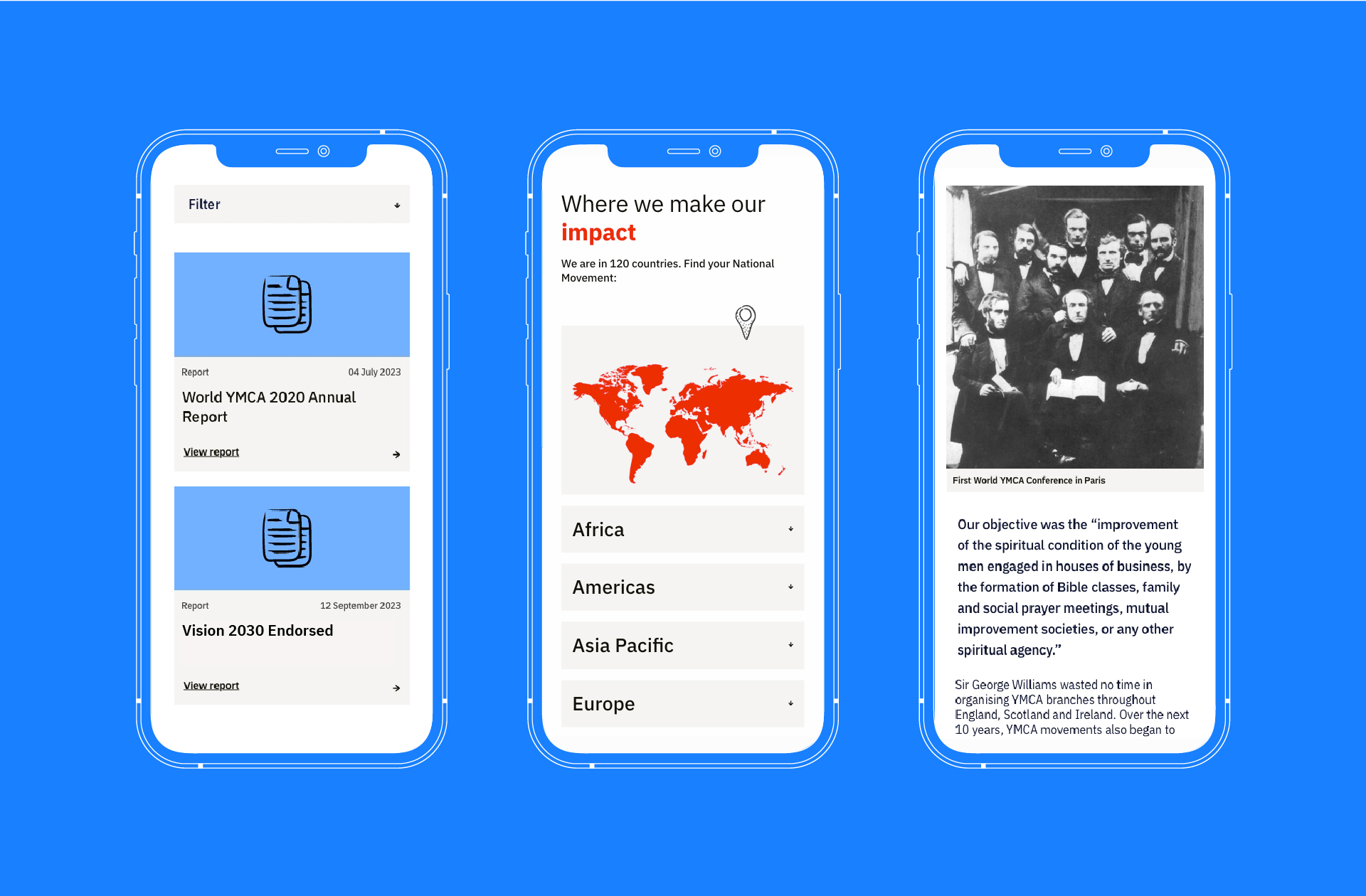 YMCA – Case study – Mobile mockup 2