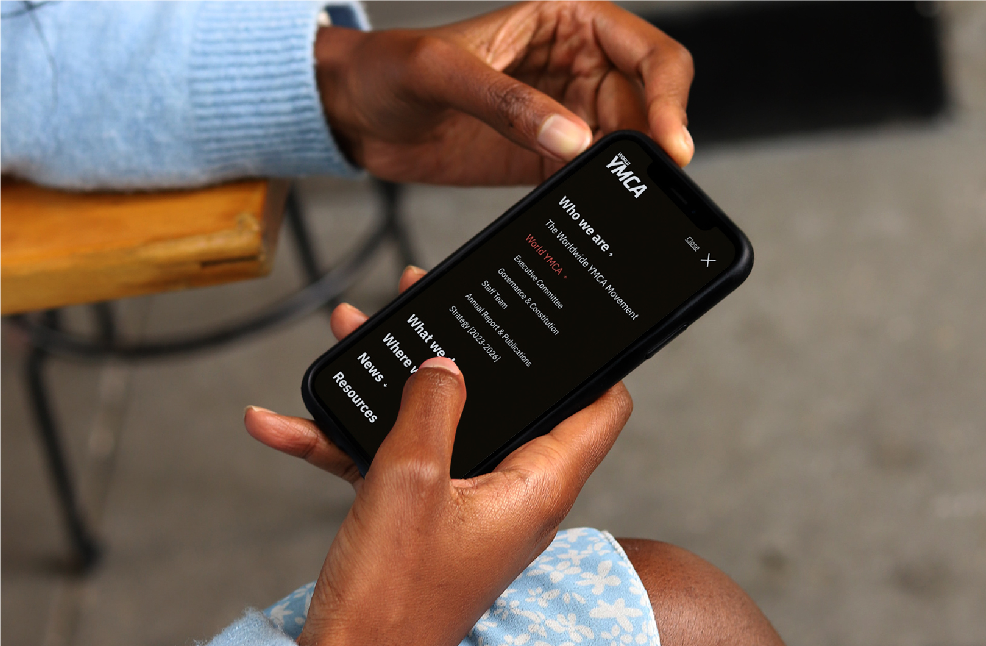 YMCA – Case study – Mobile mockup